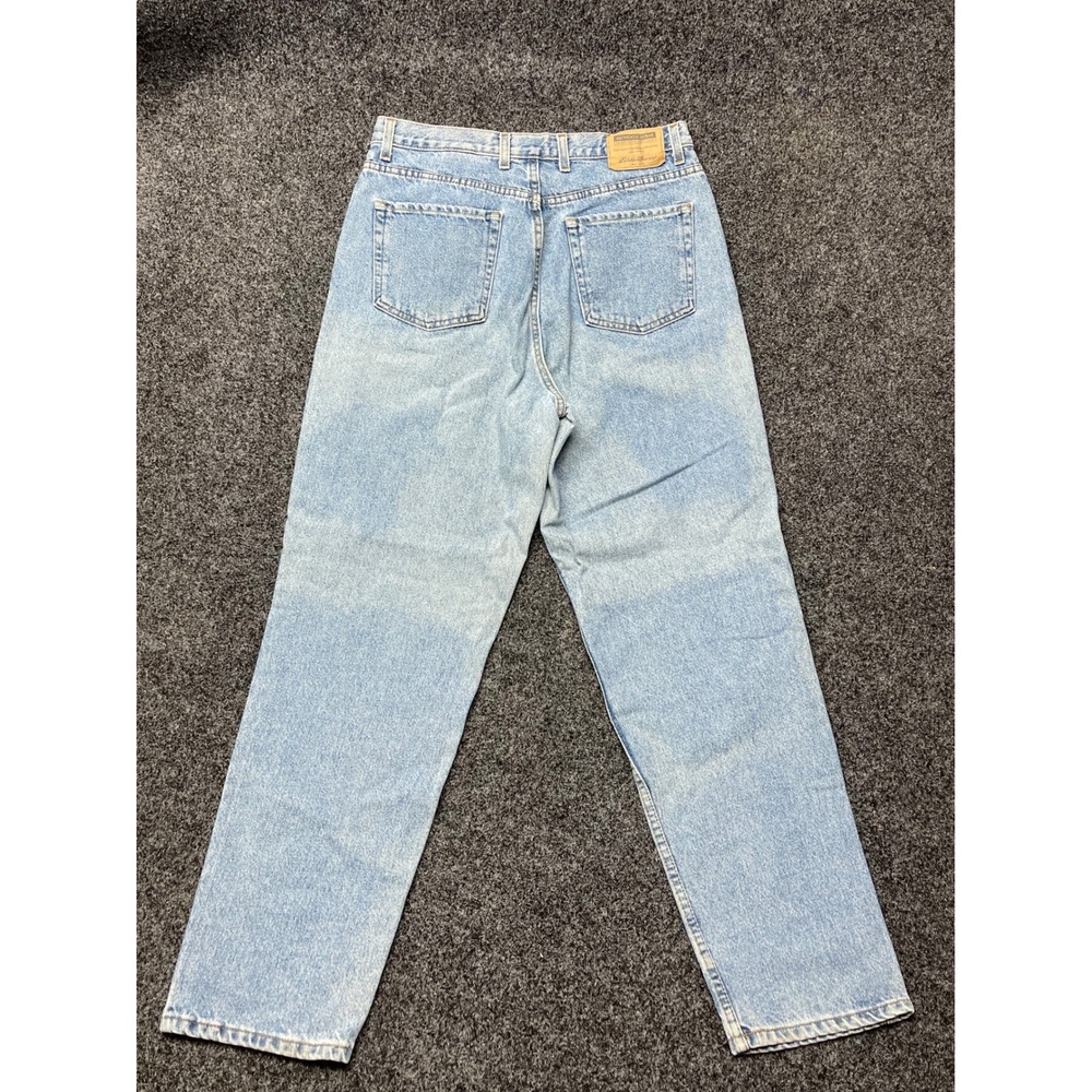 Eddie Bauer Loose Fit Jeans Mens 33x30 Light Wash Denim High Rise Straight Leg - Picture 3 of 7